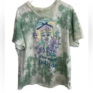 DOLLY PARTON What Would Dolly Do Tie Dye Women’s XS Oversized T-Shirt Country